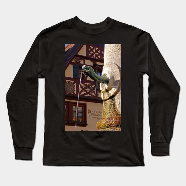 Old Fountain - Rothenburg od Tauber Long Sleeve T-Shirt by Bierman9